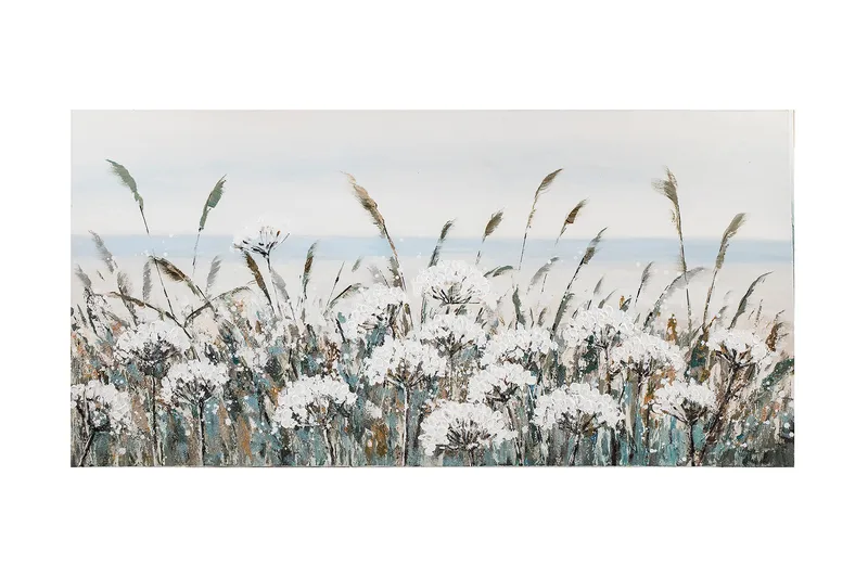 Oljemålning Vita ängblommor, undefined