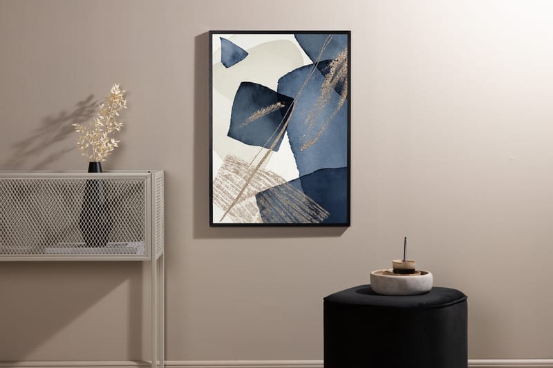 Poster Blue Swirl 21x30 cm - Beige - Inredning - Tavlor & konst - Posters & prints