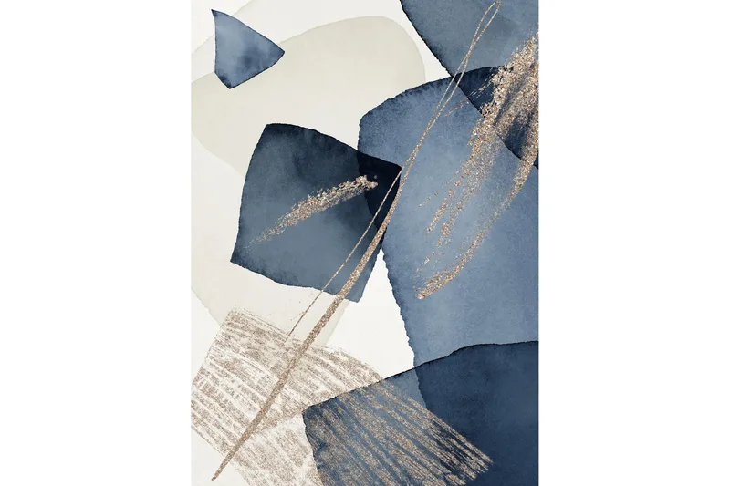 Poster Blue Swirl 21x30 cm - Beige - Inredning - Tavlor & konst - Posters & prints