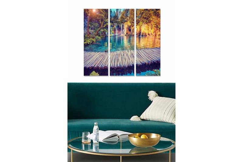 Canvastavla Scenic 3-pack Flerfärgad, 20x50 cm
