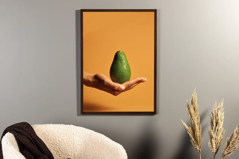 Poster Avocado 50x70 cm - Orange/Grön - Inredning - Tavlor & konst - Posters & prints