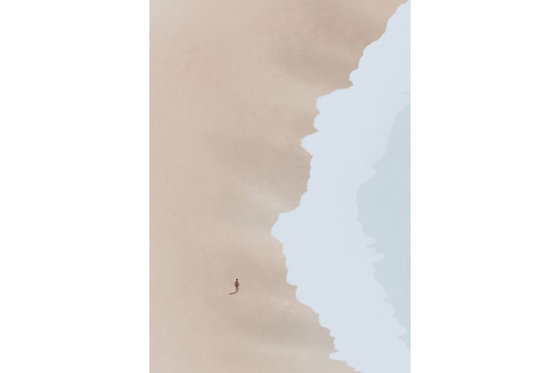 Poster Beach 70x100 cm, Beige