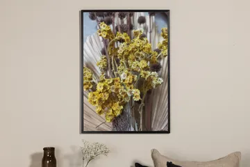 Poster Bouquet 50x70 cm - Grön/Gul - Inredning - Tavlor & konst - Posters & prints