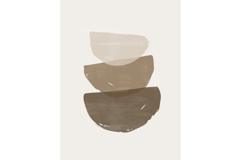 Poster Brush strokes 30x40 cm - Beige - Inredning - Tavlor & konst - Posters & prints