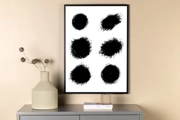 Poster Dots 50x70 cm - Vit - Inredning - Tavlor & konst - Posters & prints