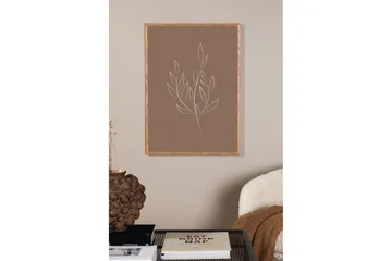 Poster Drawed leaf 21x30 cm - Brun - Inredning - Tavlor & konst - Posters & prints