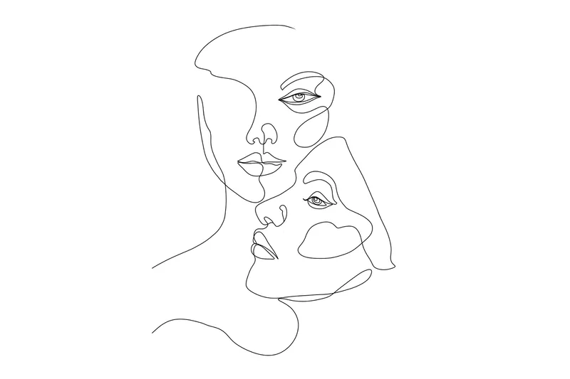 Poster Faces 21x30 cm - Svart/Vit - Inredning - Tavlor & konst - Posters & prints