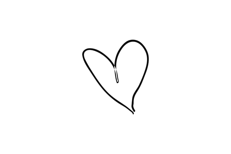 Poster Heart 70x100 cm - Svart/Vit - Inredning - Tavlor & konst - Posters & prints