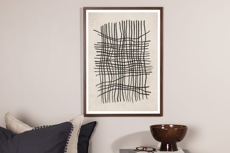 Poster Linework 50x70 cm - Beige/Svart - Inredning - Tavlor & konst - Posters & prints