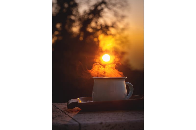 Poster Morning coffee 21x30 cm - Orange/Svart - Inredning - Tavlor & konst - Posters & prints
