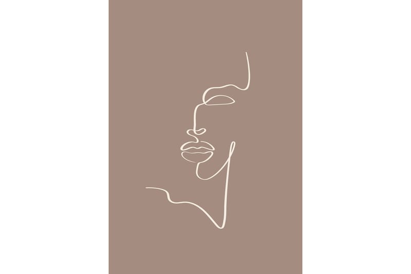 Poster Siluette 30x40 cm, Brun