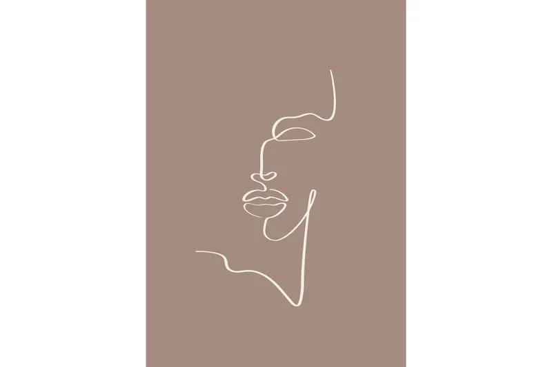 Poster Siluette 30x40 cm, Brun