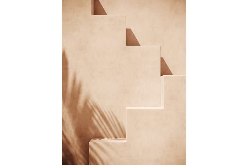 Poster Stairs 21x30 cm, Ljus Orange