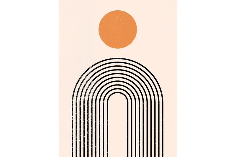 Poster Tempel 30x40 cm, Beige