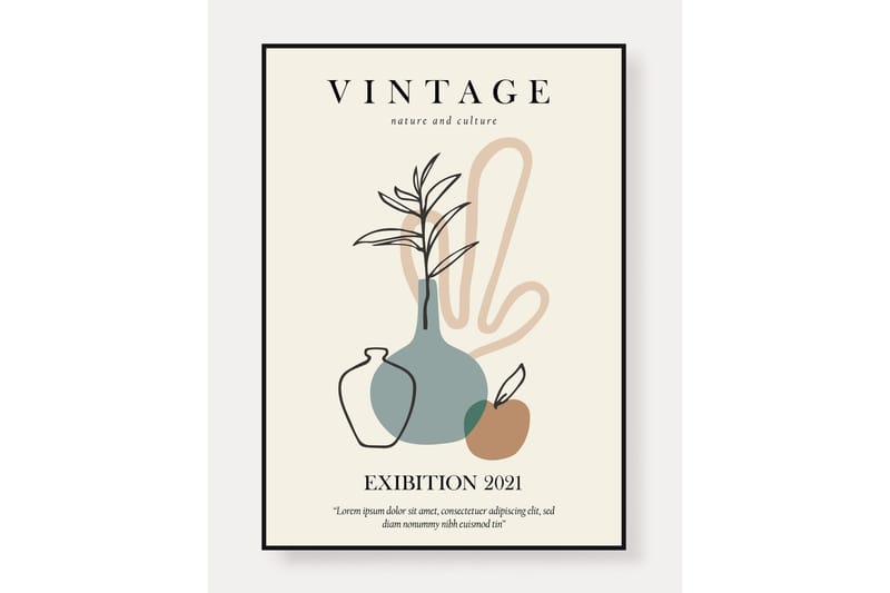 Poster Vintage 21x30 cm, Beige