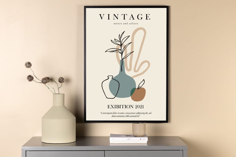 Poster Vintage 30x40 cm - Beige - Inredning - Tavlor & konst - Posters & prints