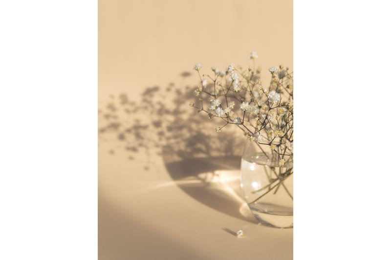 Poster White Flowers 70x100 cm - Beige - Inredning - Tavlor & konst - Posters & prints