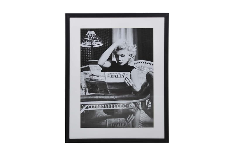 Villa Tavla Marilyn Dailey News - Svart/Vit/Glas/Trä - Retro & vintage posters - Posters & prints