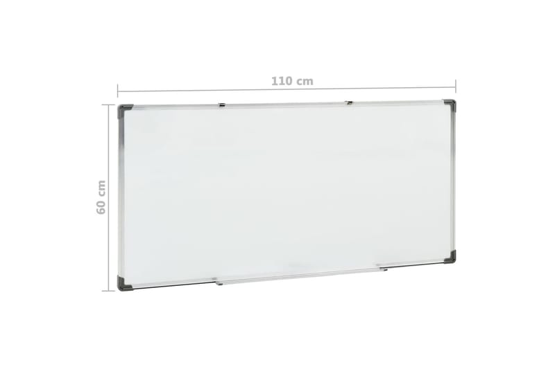 Magnetisk whiteboard vit 110x60 cm stål - Vit - Whiteboard & glastavla