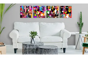 Tavla Abstract Conversations 80x80 - Artgeist sp. z o. o. - Inredning - Tavlor & konst - Canvastavlor