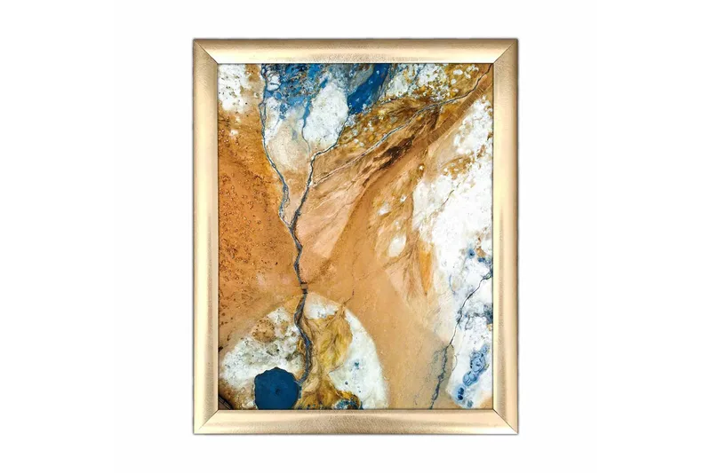 Tavla Abstract med Ram Flerfärgad, 23,5x28,5 cm