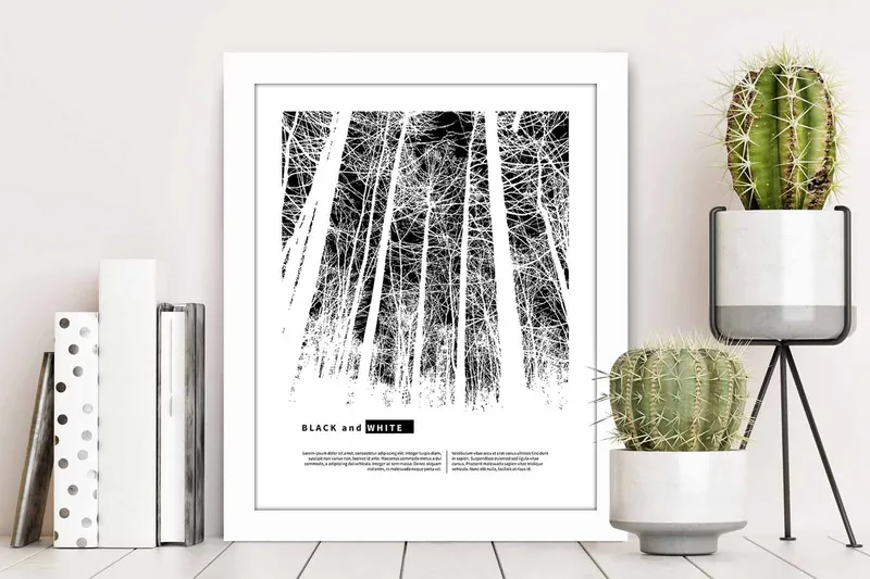 Tavla Abstract med Ram Flerfärgad - 23,5x28,5 cm - Inredning - Tavlor & konst