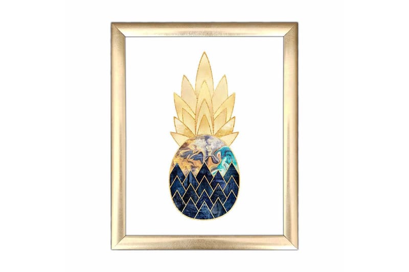 Tavla Abstract med Ram Flerfärgad, 23,5x28,5 cm