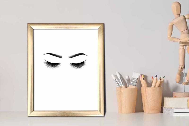 Tavla Abstract med Ram Flerfärgad - 23,5x28,5 cm - Inredning - Tavlor & konst