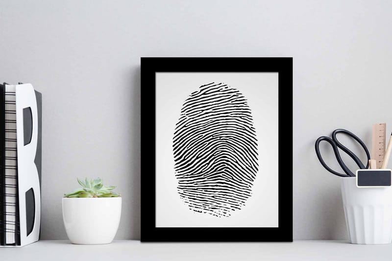 Tavla Abstract med Ram Flerfärgad - 23,5x28,5 cm - Inredning - Tavlor & konst