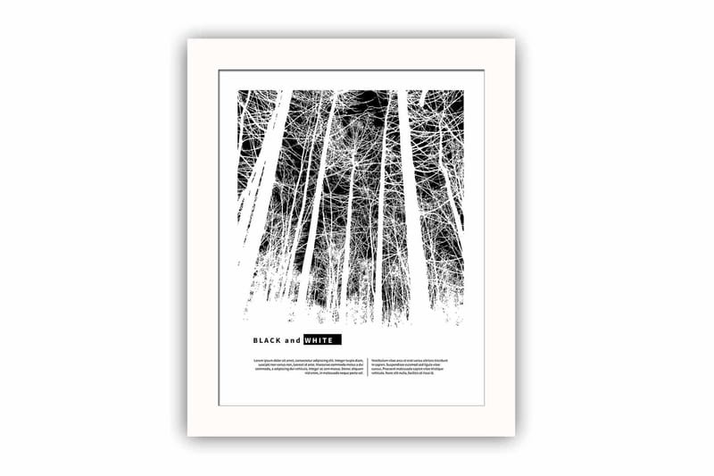 Tavla Abstract med Ram Flerfärgad, 23,5x28,5 cm