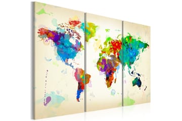 Tavla All colors of the World triptych 90x60