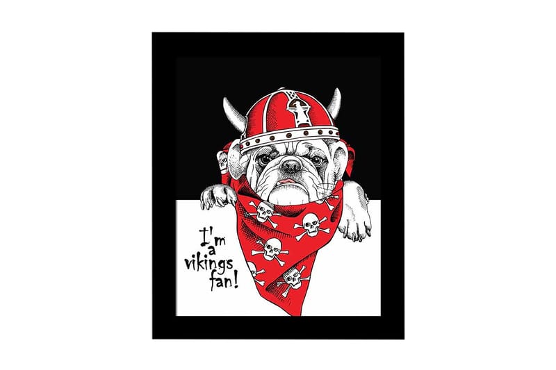 Tavla Animal med Ram Flerfärgad, 23,5x28,5 cm