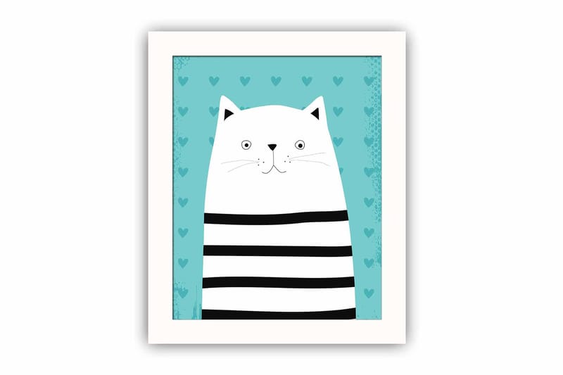Tavla Animal med Ram Flerfärgad - 23,5x28,5 cm - Inredning - Tavlor & konst