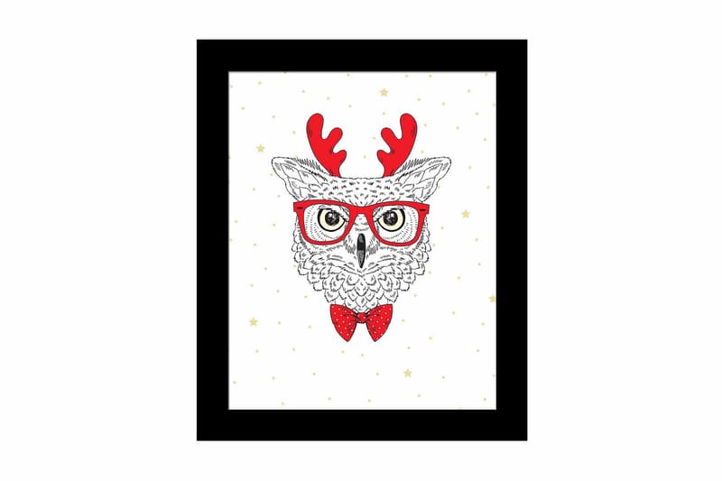 Tavla Animal med Ram Flerfärgad - 23,5x28,5 cm - Inredning - Tavlor & konst