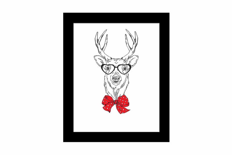 Tavla Animal med Ram Flerfärgad - 23,5x28,5 cm - Inredning - Tavlor & konst