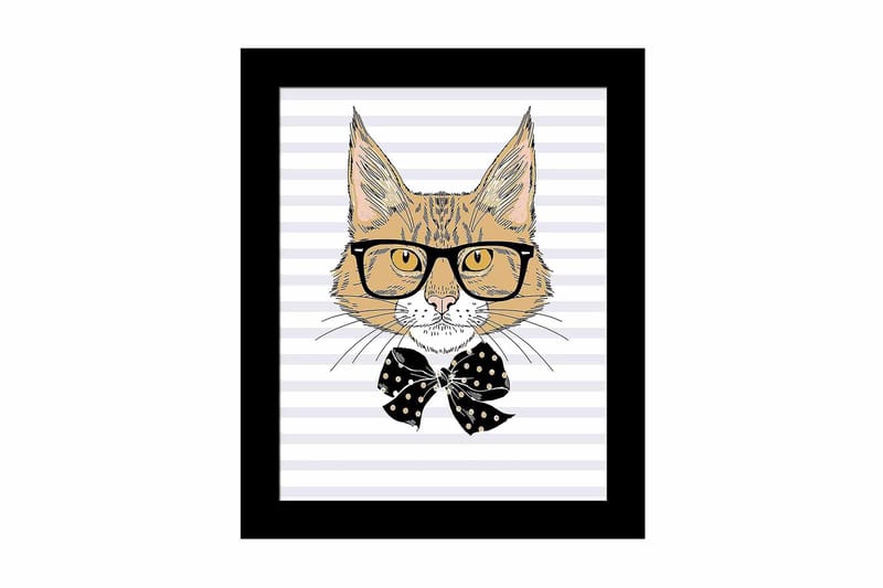 Tavla Animal med Ram Flerfärgad, 23,5x28,5 cm