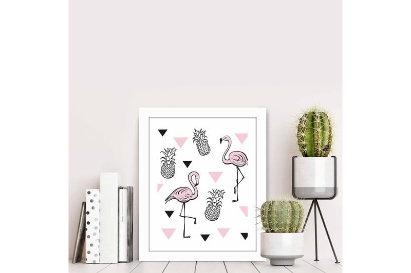 Tavla Animal med Ram Flerfärgad - 23,5x28,5 cm - Inredning - Tavlor & konst