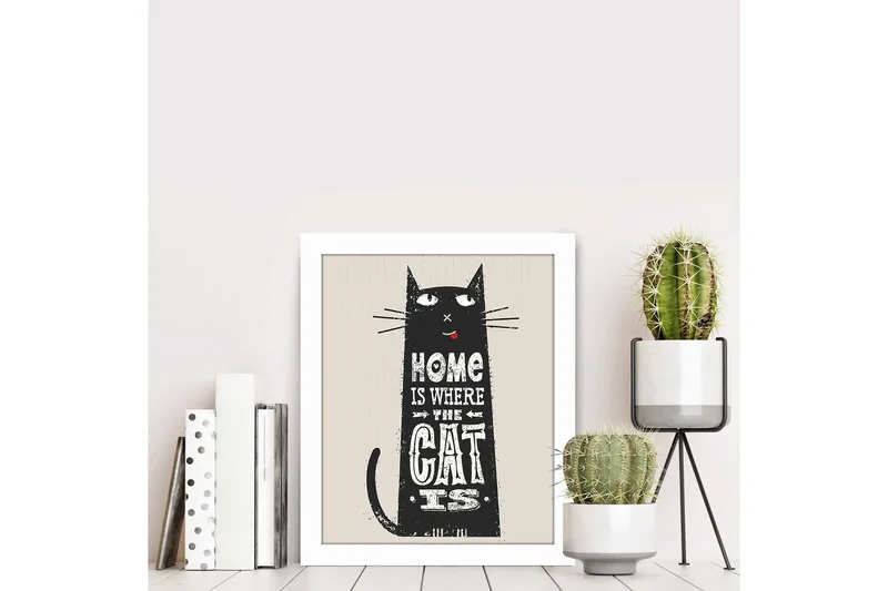 Tavla Animal med Ram Flerfärgad - 23,5x28,5 cm - Inredning - Tavlor & konst