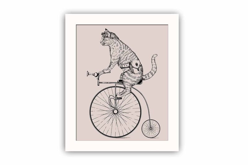 Tavla Animal med Ram Flerfärgad - 23,5x28,5 cm - Inredning - Tavlor & konst