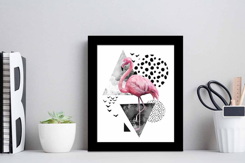 Tavla Animal med Ram Flerfärgad - 23,5x28,5 cm - Inredning - Tavlor & konst