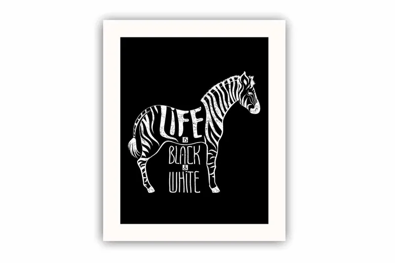 Tavla Animal med Ram Flerfärgad, 23,5x28,5 cm