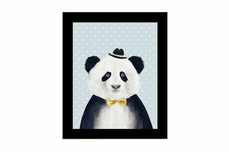 Tavla Animal med Ram Flerfärgad, 23,5x28,5 cm