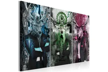 Tavla Animal Trio 3 Parts Colorful 120x80 - Artgeist sp. z o. o. - Inredning - Tavlor & konst - Canvastavlor