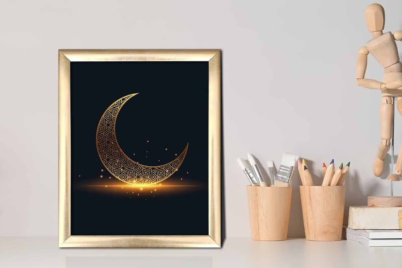 Tavla Astrology med Ram Flerfärgad - 23,5x28,5 cm - Inredning - Tavlor & konst