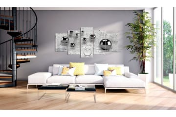 Tavla Balls And Concrete 5 Parts Wide 200x100 - Artgeist sp. z o. o. - Inredning - Tavlor & konst - Canvastavlor