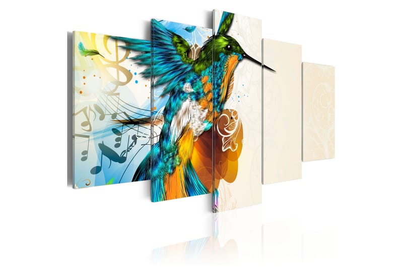 Tavla Bird's Music 5 Pieces 100x50, Artgeist sp. z o. o.