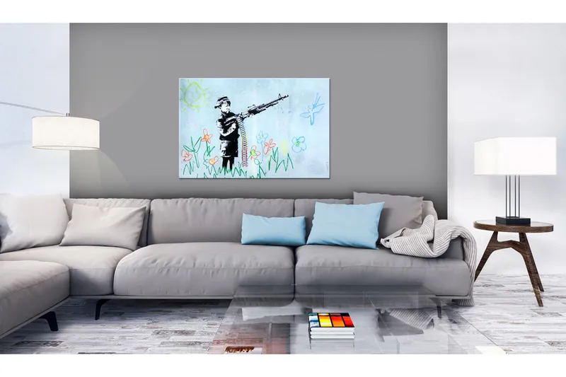 Tavla Boy with Gun by Banksy 120x80