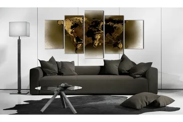 Tavla Brass Continents 200x100 - Artgeist sp. z o. o. - Inredning - Tavlor & konst - Canvastavlor