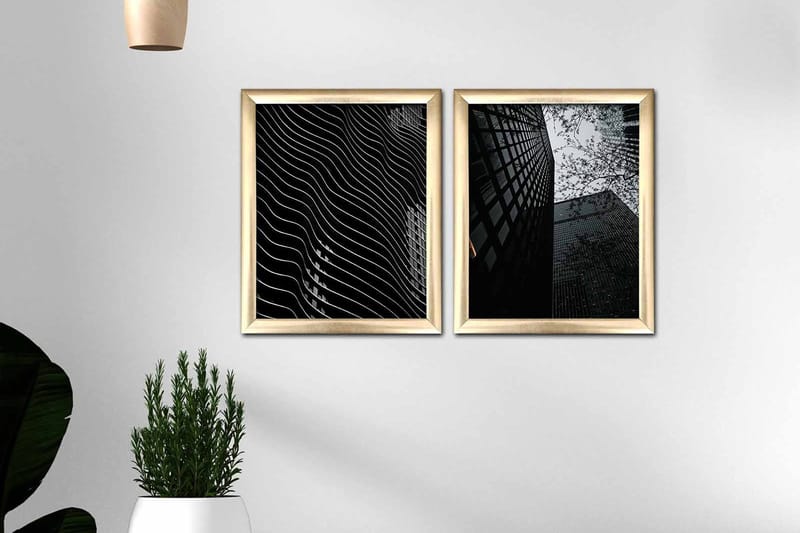 Tavla Building med Ram 2-pack Flerfärgad - 23,5x28,5 cm - Inredning - Tavlor & konst