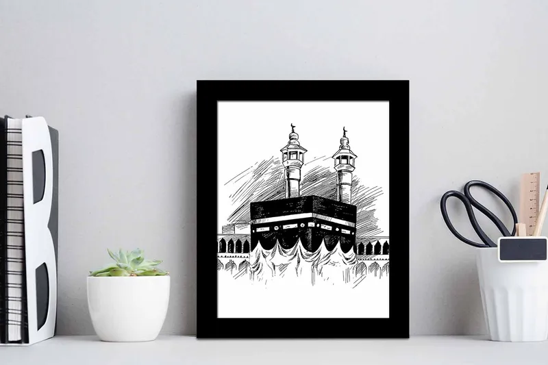 Tavla Building med Ram Flerfärgad - 23,5x28,5 cm - Inredning - Tavlor & konst